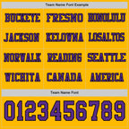 Custom Gold Purple-Black Long Sleeve Authentic Football Jersey