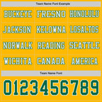 Custom Gold Kelly Green-White Long Sleeve Authentic Football Jersey