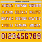 Custom Gold Crimson-White Long Sleeve Authentic Football Jersey