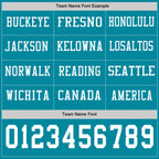 Custom Teal White Long Sleeve Authentic Football Jersey