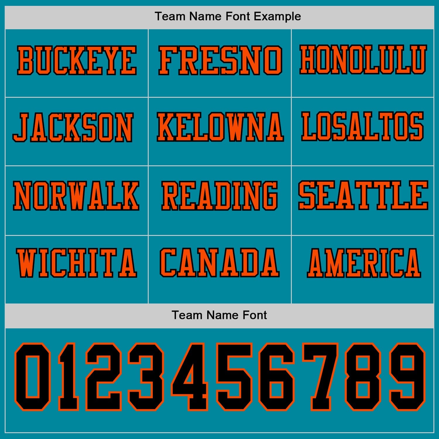 Custom Teal Black-Orange Long Sleeve Authentic Football Jersey