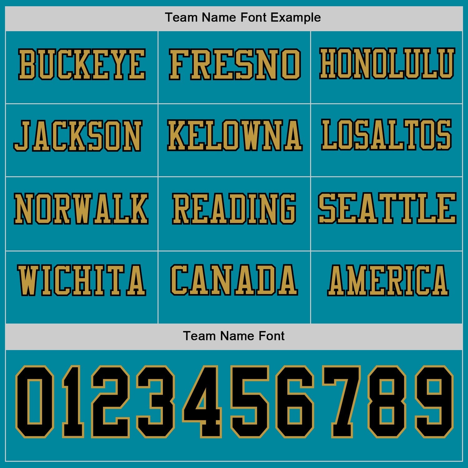 Custom Teal Black-Old Gold Long Sleeve Authentic Football Jersey