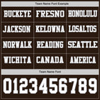 Custom Brwon White-Gray Long Sleeve Authentic Football Jersey