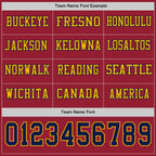 Custom Cardinal Navy-Gold Long Sleeve Authentic Football Jersey