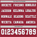 Custom Cardinal White-Gray Long Sleeve Authentic Football Jersey
