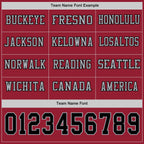 Custom Cardinal Black-Gray Long Sleeve Authentic Football Jersey