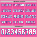 Custom Pink White-Royal Long Sleeve Authentic Football Jersey