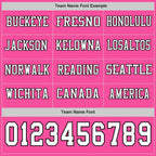 Custom Pink White-Black Long Sleeve Authentic Football Jersey