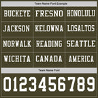 Custom Olive White Long Sleeve Salute To Service Authentic Football Jersey