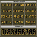 Custom Olive Black-Old Gold Long Sleeve Salute To Service Authentic Football Jersey