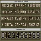 Custom Olive Black-Cream Long Sleeve Salute To Service Authentic Football Jersey
