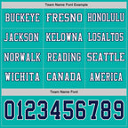 Custom Aqua Navy-White Long Sleeve Authentic Football Jersey