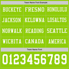 Custom Neon Green White Long Sleeve Authentic Football Jersey