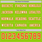 Custom Neon Green Orange-White Long Sleeve Authentic Football Jersey