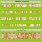 Custom Neon Green Pink-White Long Sleeve Authentic Football Jersey