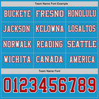 Custom Panther Blue Red-White Long Sleeve Authentic Football Jersey