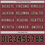Custom Burgundy Black-Cream Long Sleeve Authentic Football Jersey