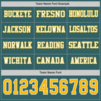 Custom Midnight Green Gold-White Long Sleeve Authentic Football Jersey