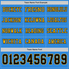 Custom Powder Blue Black-Gold Long Sleeve Authentic Football Jersey