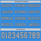 Custom Powder Blue Gray-Steel Gray Long Sleeve Authentic Football Jersey