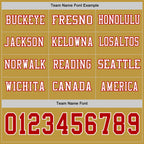 Custom Old Gold Red-White Long Sleeve Authentic Football Jersey