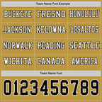 Custom Old Gold Black-White Long Sleeve Authentic Football Jersey