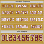 Custom Old Gold Burgundy-White Long Sleeve Authentic Football Jersey