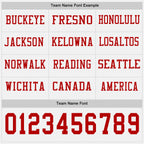 Custom White Red Long Sleeve Authentic Football Jersey