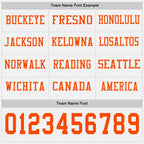 Custom White Orange Long Sleeve Authentic Football Jersey