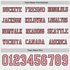 Custom White Medium Pink-Black Long Sleeve Authentic Football Jersey