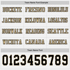 Custom White Black-Vegas Gold Long Sleeve Authentic Football Jersey