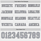 Custom White Gray-Steel Gray Long Sleeve Authentic Football Jersey