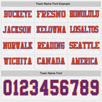 Custom White Purple-Orange Long Sleeve Authentic Football Jersey