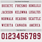 Custom White Crimson Long Sleeve Authentic Football Jersey