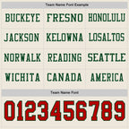 Custom Cream Red-Green Long Sleeve Authentic Football Jersey