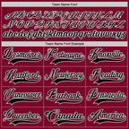 Custom Maroon Black-White Hockey Lace Neck Jersey