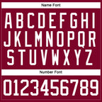 Custom Maroon White Hockey Lace Neck Jersey