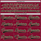 Custom Maroon Black-Cream Hockey Lace Neck Jersey