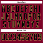 Custom Maroon Black-Old Gold Hockey Lace Neck Jersey