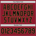 Custom Maroon Black-Old Gold Authentic Throwback Baseball Jersey