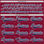 Custom Maroon Navy-White Hockey Jersey