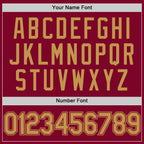 Custom Maroon Old Gold Authentic Throwback Basketball Jersey
