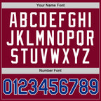 Custom Maroon Royal-White Authentic Throwback Basketball Jersey