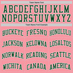 Custom Medium Pink Green-White Authentic Basketball Jersey