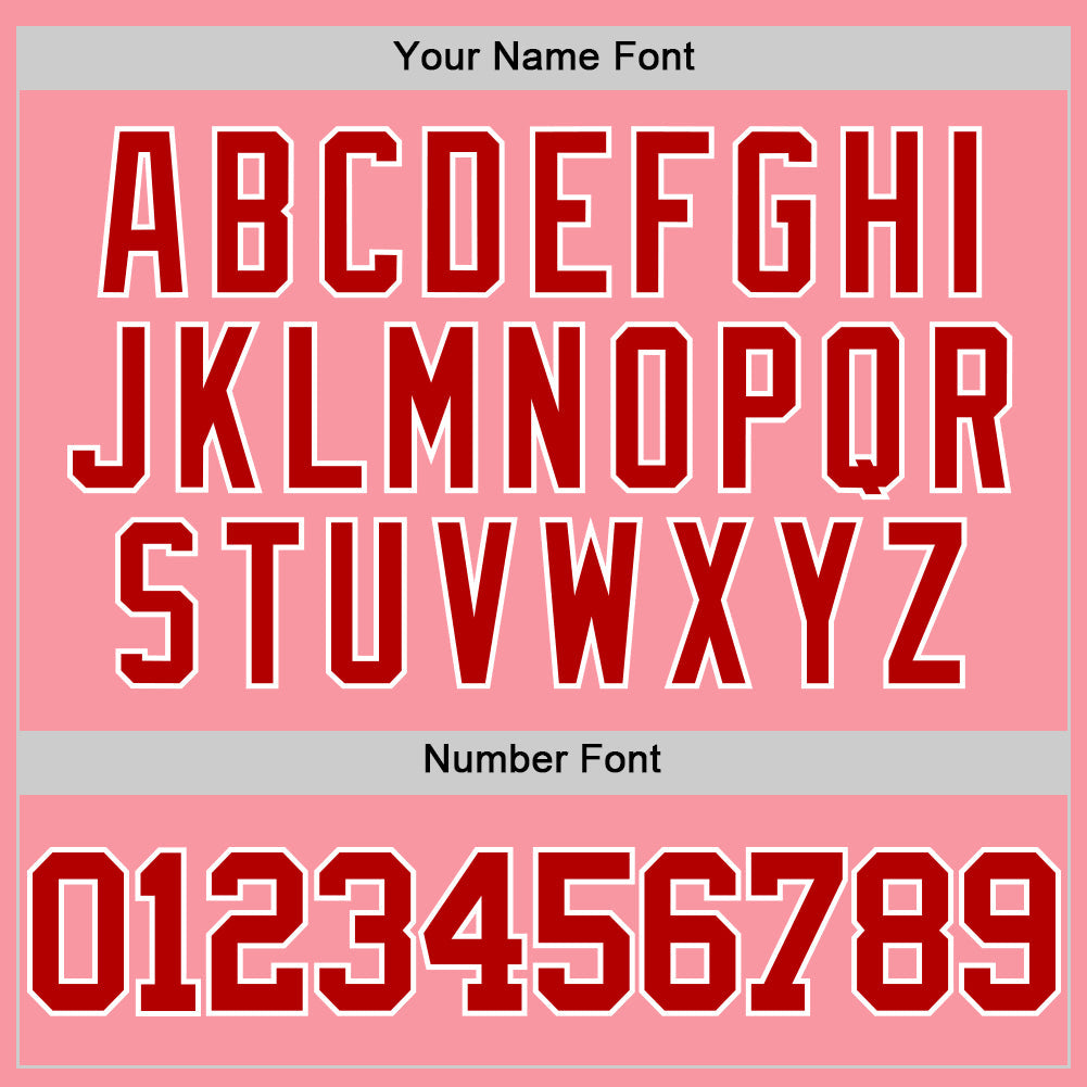 Custom Medium Pink Red-White Authentic Basketball Jersey