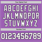 Custom Medium Purple White-Black Authentic Basketball Jersey