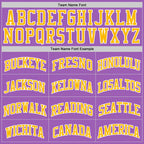 Custom Medium Purple Gold-White Authentic Basketball Jersey