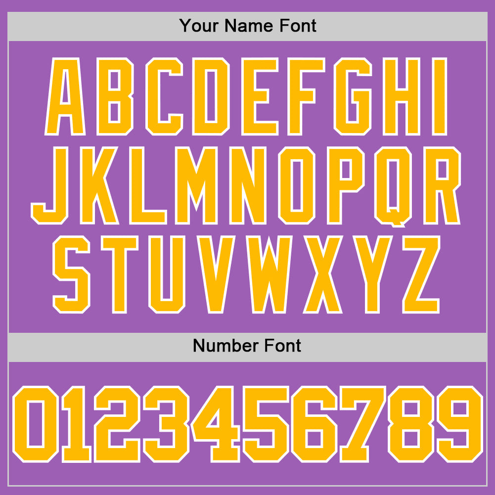 Custom Medium Purple Gold-White Authentic Basketball Jersey