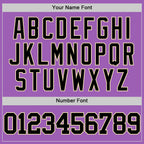 Custom Medium Purple Black-Cream Authentic Basketball Jersey