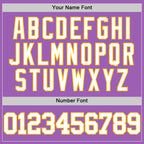 Custom Medium Purple White-Gold Authentic Basketball Jersey